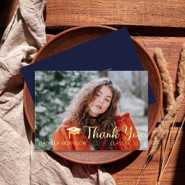 Einfache Minimalistische One Foto Abschluss Vielen Folieneinladung