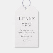 Einfache Minimalistische Paarnamen Hochzeit Vielen Geschenkanhänger (Vorderseite)