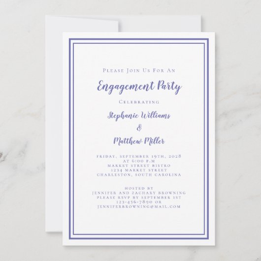 Einfache Minimalistische Partnerschaft Einladung (Vorderseite)