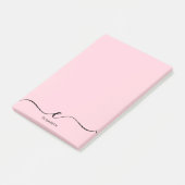 Einfache Minimalistische Pastell-Rosa-Individuelle Post-it Klebezettel (angewinkelt)