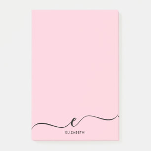 Einfache Minimalistische Pastell-Rosa-Individuelle Post-it Klebezettel