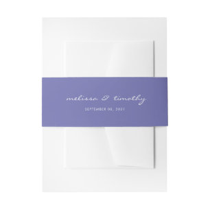 Einfache Minimalistische Periwinkle Blue Wedding Einladungsbanderole