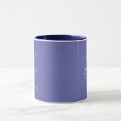Einfache Minimalistische Periwinkle Blue Wedding Tasse (Zentrum)