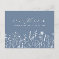 Einfache Minimalistische Periwinkle Floral Save th