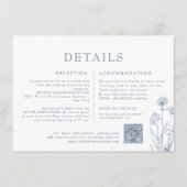 Einfache Minimalistische Periwinkle-Wildblume Hoch Begleitkarte (Vorderseite)