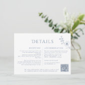 Einfache Minimalistische Periwinkle-Wildblume Hoch Begleitkarte (Stehend Vorderseite)