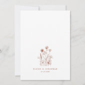 Einfache Minimalistische Periwinkle-Wildblume Hoch Einladung (Rückseite)