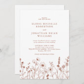 Einfache Minimalistische Periwinkle-Wildblume Hoch Einladung (Vorne/Hinten)