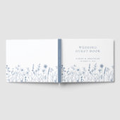 Einfache Minimalistische Periwinkle-Wildblume Hoch Gästebuch (Voll)