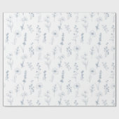 Einfache Minimalistische Periwinkle-Wildblume Hoch Geschenkpapier (Flach)