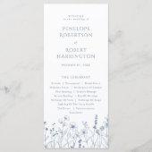 Einfache Minimalistische Periwinkle-Wildblume Hoch Programm (Vorderseite)