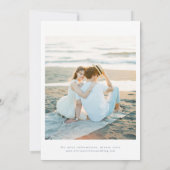 Einfache Minimalistische Periwinkle-Wildblume Hoch Save The Date (Rückseite)