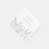 Einfache Minimalistische Periwinkle-Wildblume Hoch Serviette (Ecke)