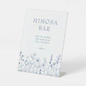 Einfache Minimalistische Periwinkle Wildblume Mimo Sockelschild (Vorderseite)