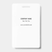 Einfache Minimalistische Personalausweis Ausweis (Rückseite)