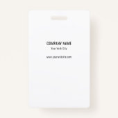 Einfache Minimalistische Personalausweis Ausweis (Rückseite)