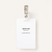 Einfache Minimalistische Personalausweis Ausweis (Rückseite mit Klammer)