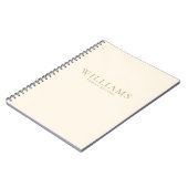 Einfache Minimalistische Personalisierte Familienr Notizblock (Linke Seite)