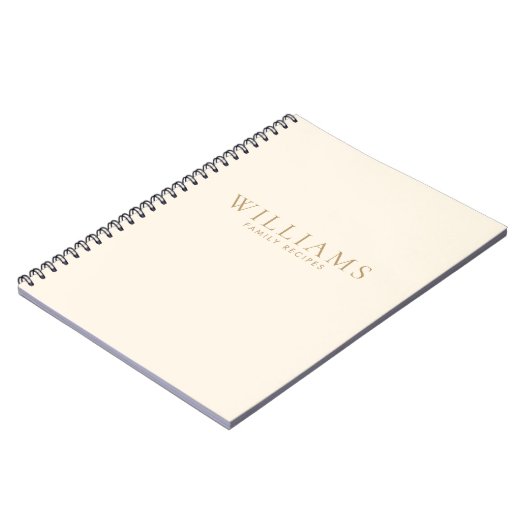 Einfache Minimalistische Personalisierte Familienr Notizblock (Linke Seite)