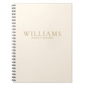 Einfache Minimalistische Personalisierte Familienr Notizblock (Vorderseite)