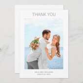 Einfache Minimalistische Personalisierte Foto-Hoch Dankeskarte (Vorne/Hinten)