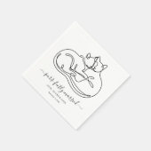 Einfache minimalistische personalisierte Hochzeit Serviette (Ecke)