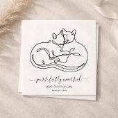 Einfache minimalistische personalisierte Hochzeit Serviette
