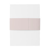 Einfache Minimalistische Pink-Beige-Hochzeitsband Einladungsbanderole (Rückseitenbeispiel)
