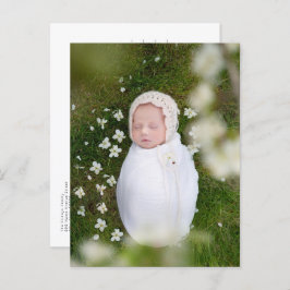 Einfache Minimalistische Portrait Foto Kinderankün Postkarte