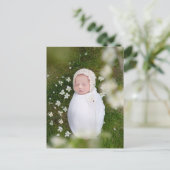 Einfache Minimalistische Portrait Foto Kinderankün Postkarte (Stehend Vorderseite)