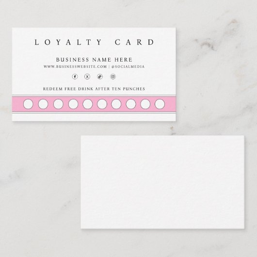 Einfache Minimalistische Prämienprogramme Treuekarte (Vorne/Hinten)