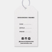 Einfache Minimalistische Preisgestaltung für Unter Geschenkanhänger (Rückseite)