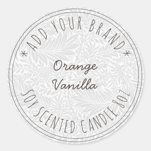 Einfache Minimalistische Produktkennzeichnung Runder Aufkleber (Vorderseite)