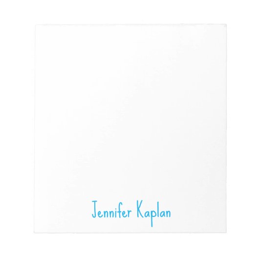 Einfache minimalistische professionelle Handschrif Notizblock (Vorderseite)