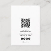 Einfache Minimalistische QR-Code für Ihr Unternehm Visitenkarte (Rückseite)