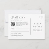 Einfache Minimalistische QR Code UAWG Postkarte (Rückseite)