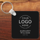 Einfache Minimalistische QR-Code-Visitenkarte Schlüsselanhänger (Vorderseite)