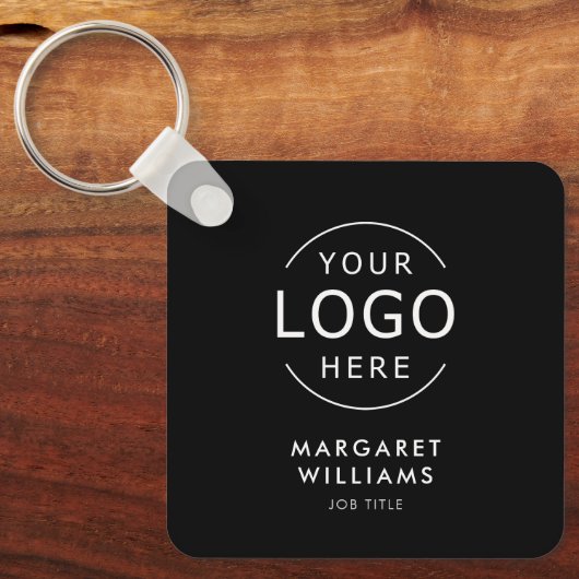 Einfache Minimalistische QR-Code-Visitenkarte Schlüsselanhänger (Vorderseite)