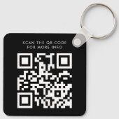 Einfache Minimalistische QR-Code-Visitenkarte Schlüsselanhänger (Rückseite)