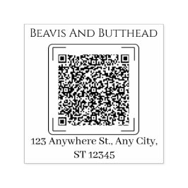 Einfache Minimalistische QR-Codeadresse Permastempel