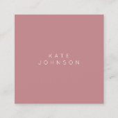 Einfache Minimalistische QR-Codes in Rosa Quadratische Visitenkarte (Vorderseite)