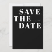 Einfache Minimalistische QR-Hochzeit in Schwarz un Save The Date (Vorderseite)