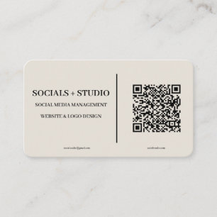 Einfache Minimalistische QR-Regeln für soziale Med Visitenkarte