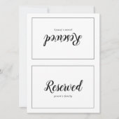 Einfache Minimalistische Rahmenhochzeit vorbehalte (Vorderseite)