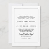 Einfache Minimalistische Rahmenverheiratung Einladung (Vorderseite)