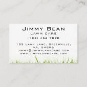 Einfache Minimalistische Rasenpflege Visitenkarte (Rückseite)