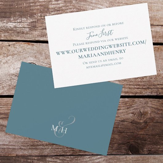 Einfache Minimalistische Reaktion über Website Sim RSVP Karte