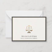 Einfache Minimalistische Rechtsanwältin Mitteilungskarte (Vorderseite)