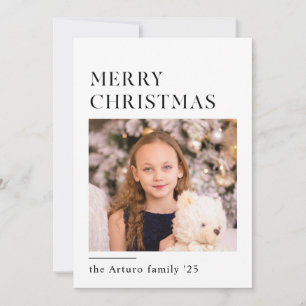einfache minimalistische redaktionelle Weihnachtsk Feiertagskarte
