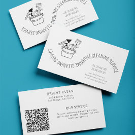 Einfache Minimalistische Reinigungsdienstkarte Visitenkarte